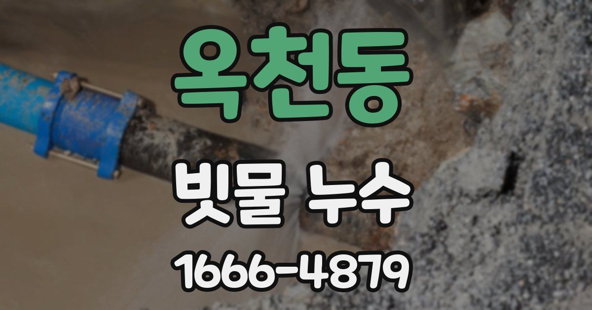 옥천동 빗물 누수