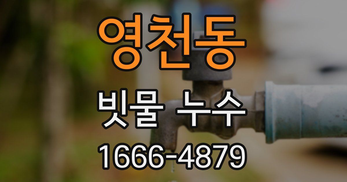 영천동 빗물 누수