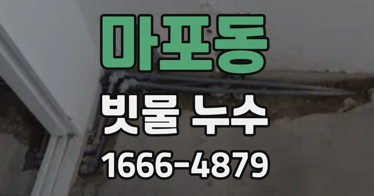 마포동 빗물 누수