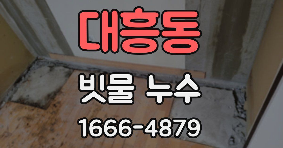 대흥동 빗물 누수