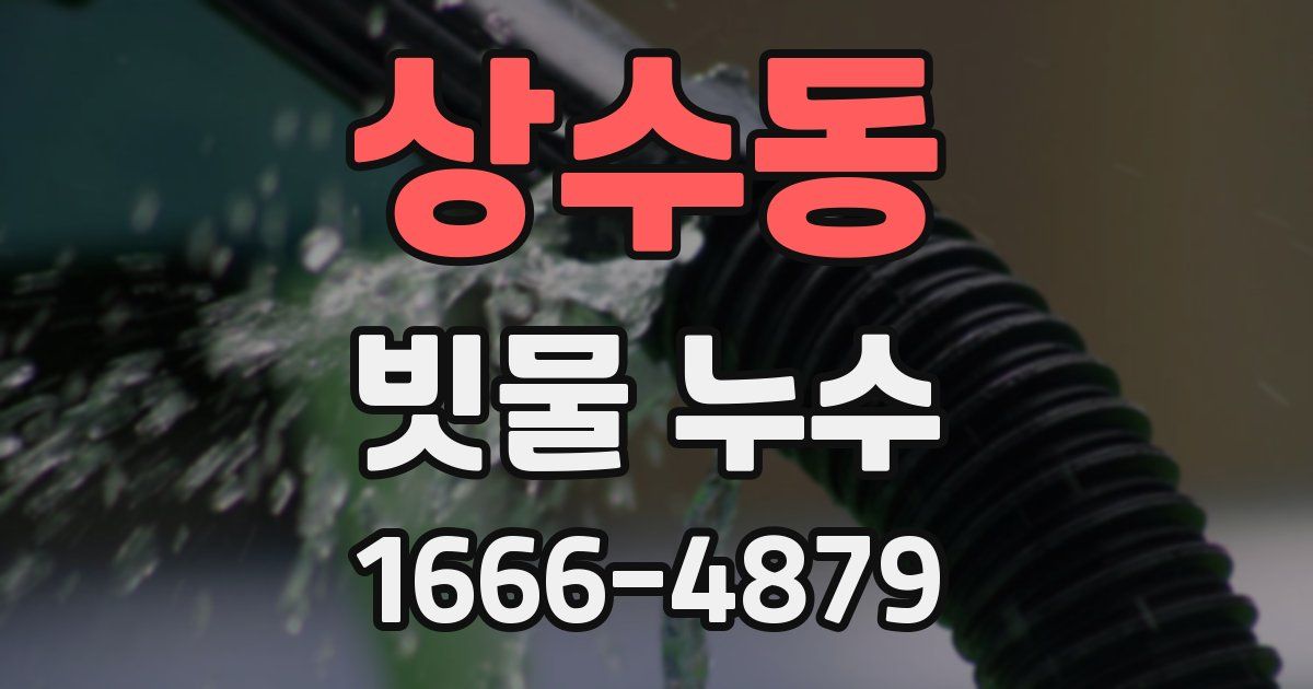상수동 빗물 누수