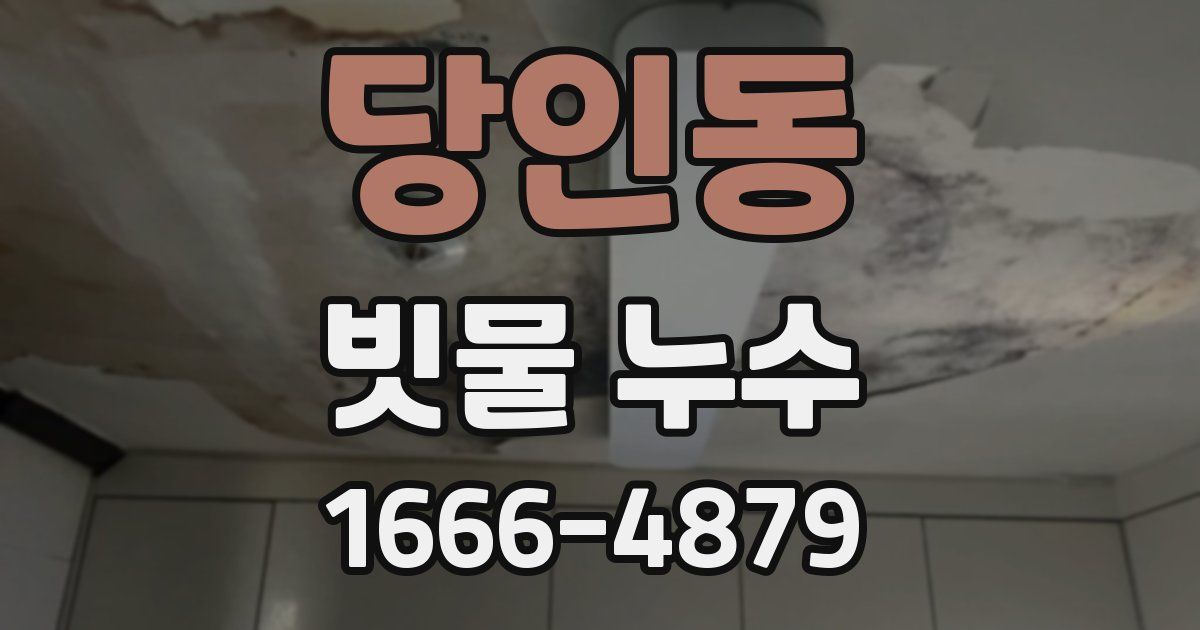 당인동 빗물 누수
