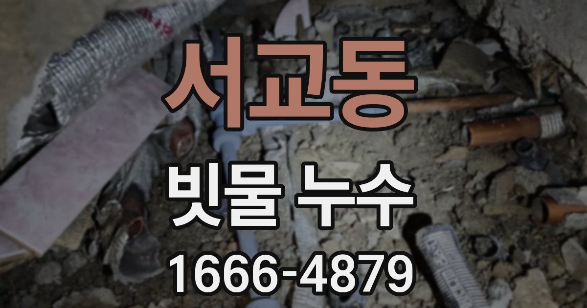 서교동 빗물 누수