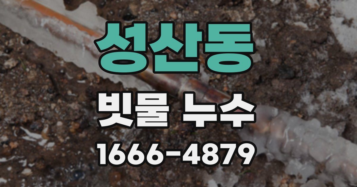 성산동 빗물 누수