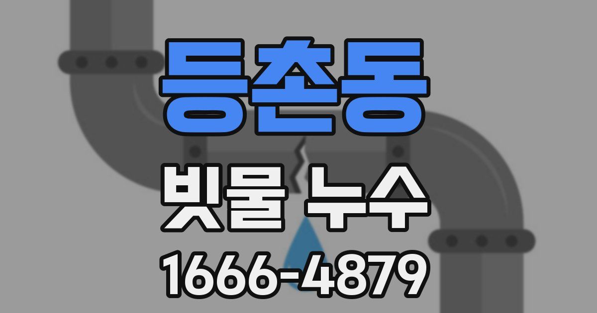 등촌동 빗물 누수