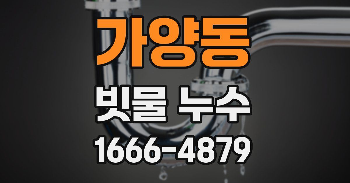 가양동 빗물 누수