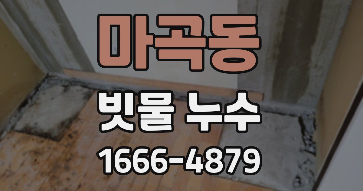 마곡동 빗물 누수