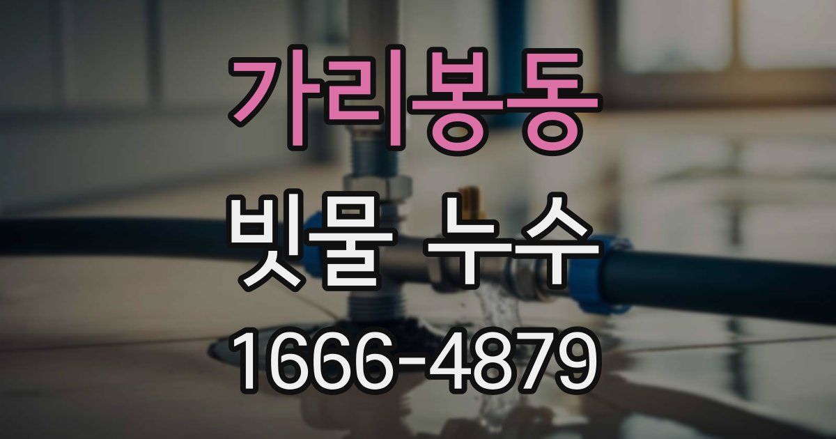 가리봉동 빗물 누수
