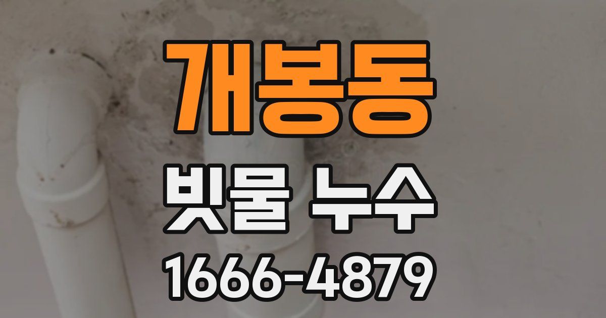 개봉동 빗물 누수