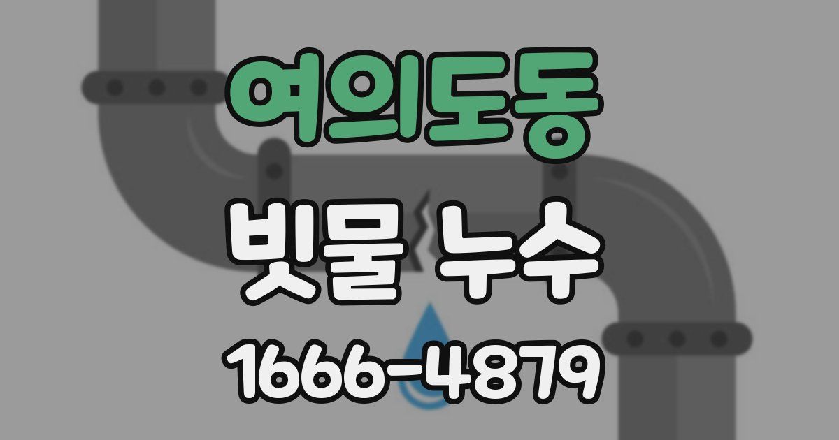 여의도동 빗물 누수