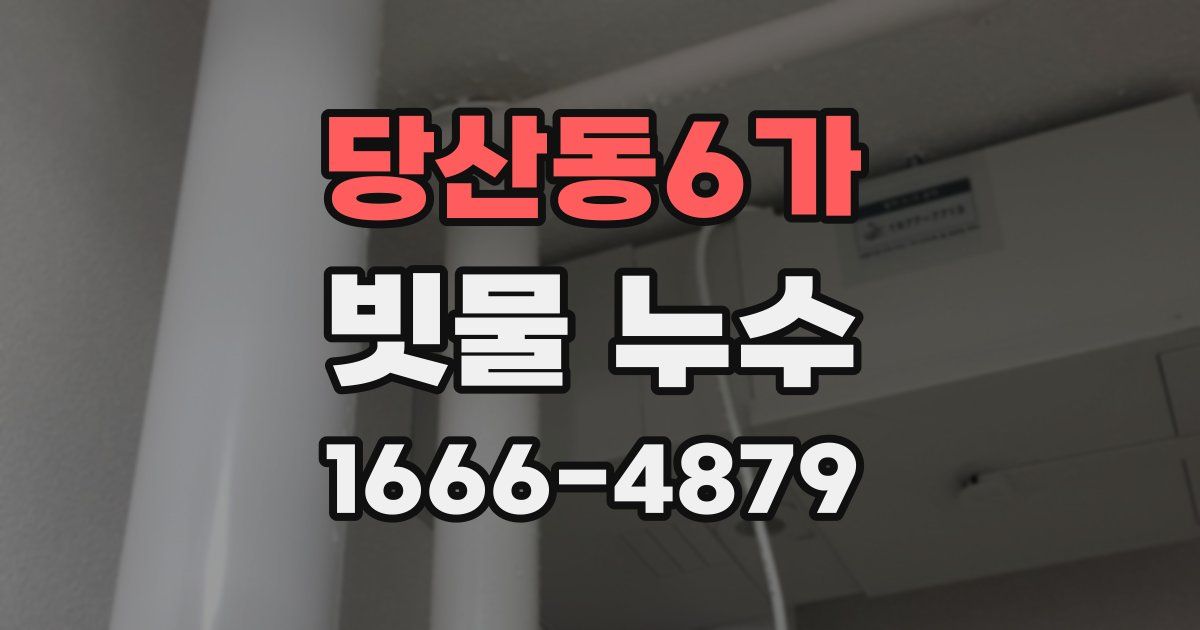 당산동6가 빗물 누수