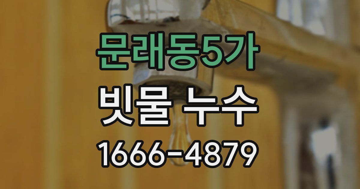 문래동5가 빗물 누수