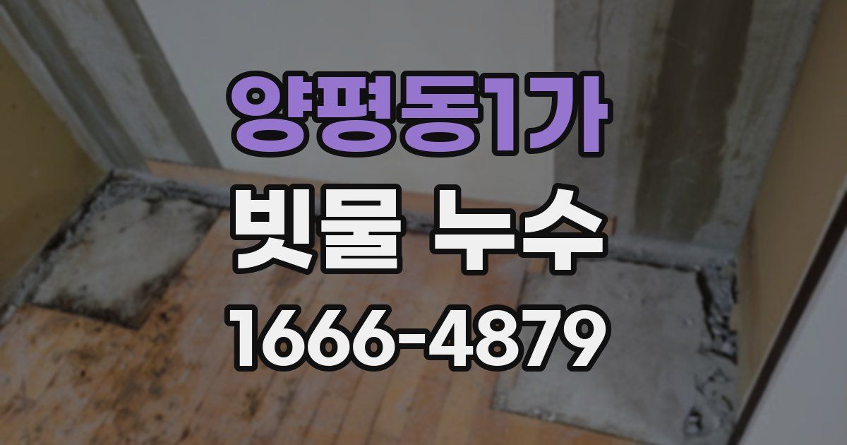 양평동1가 빗물 누수