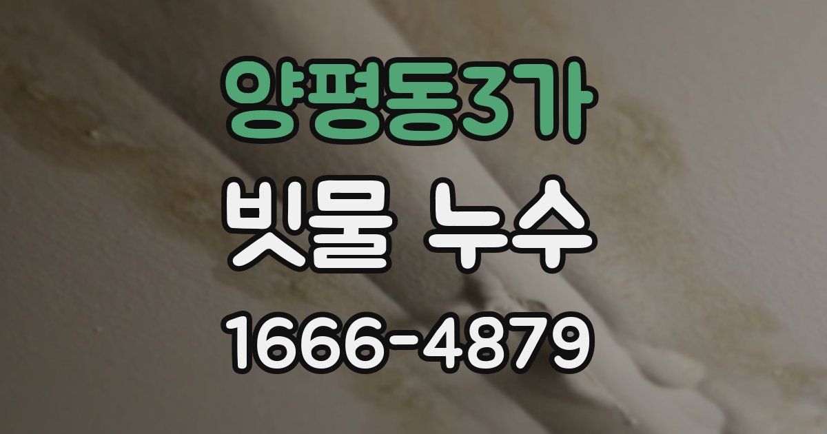 양평동3가 빗물 누수
