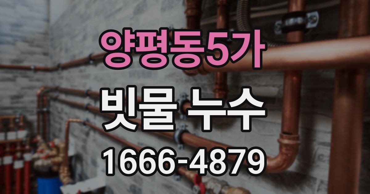 양평동5가 빗물 누수