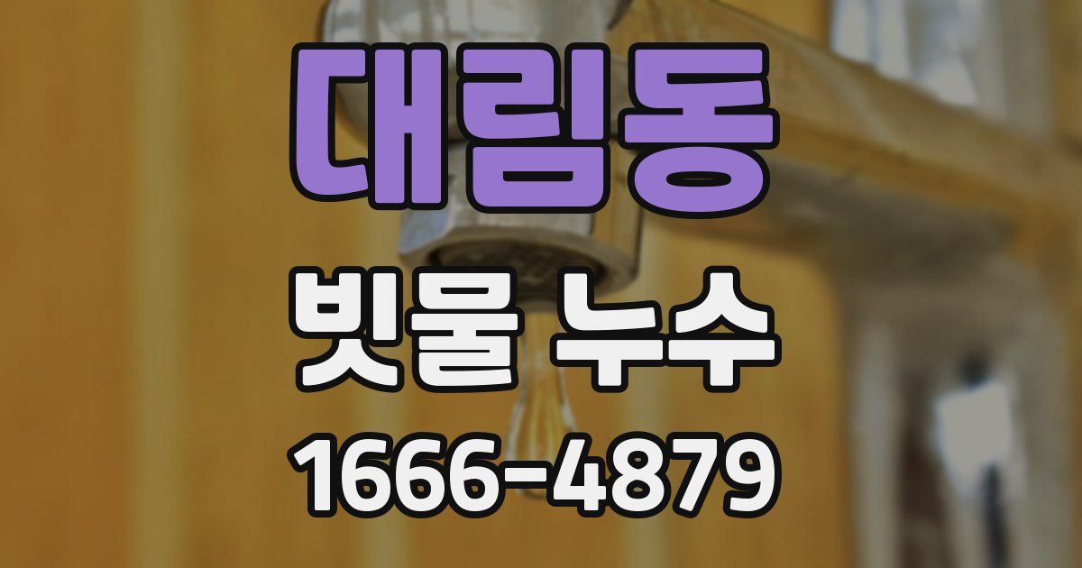 대림동 빗물 누수