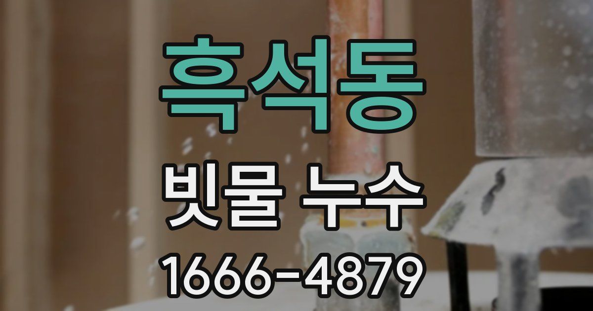흑석동 빗물 누수