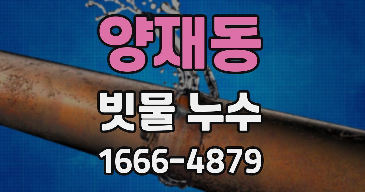 양재동 빗물 누수