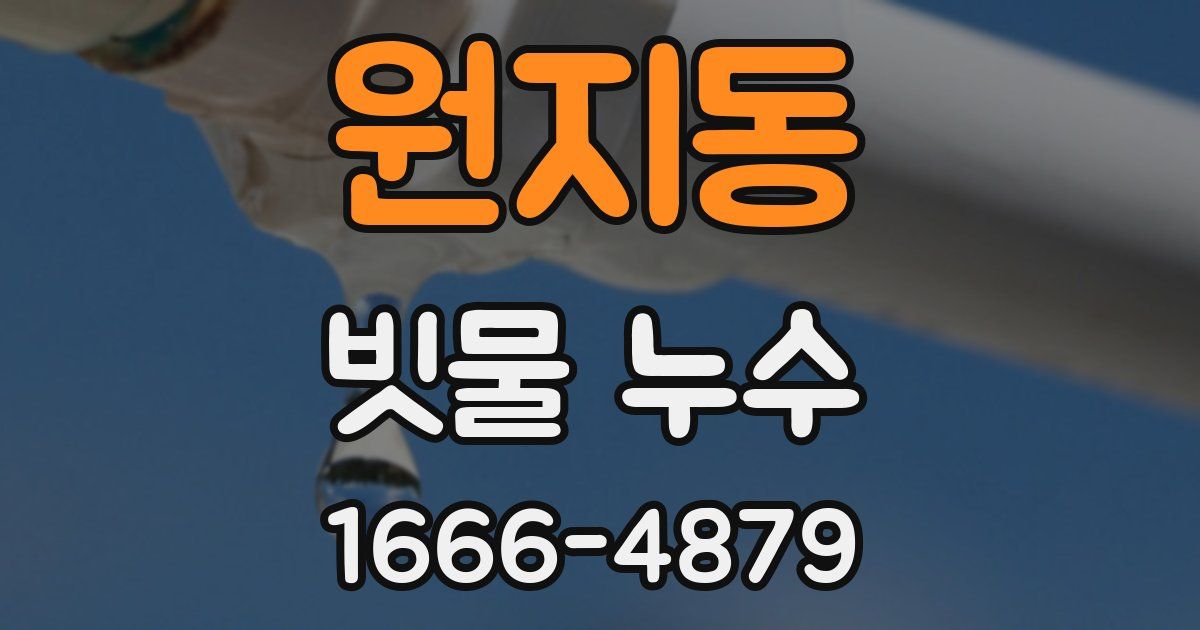 원지동 빗물 누수
