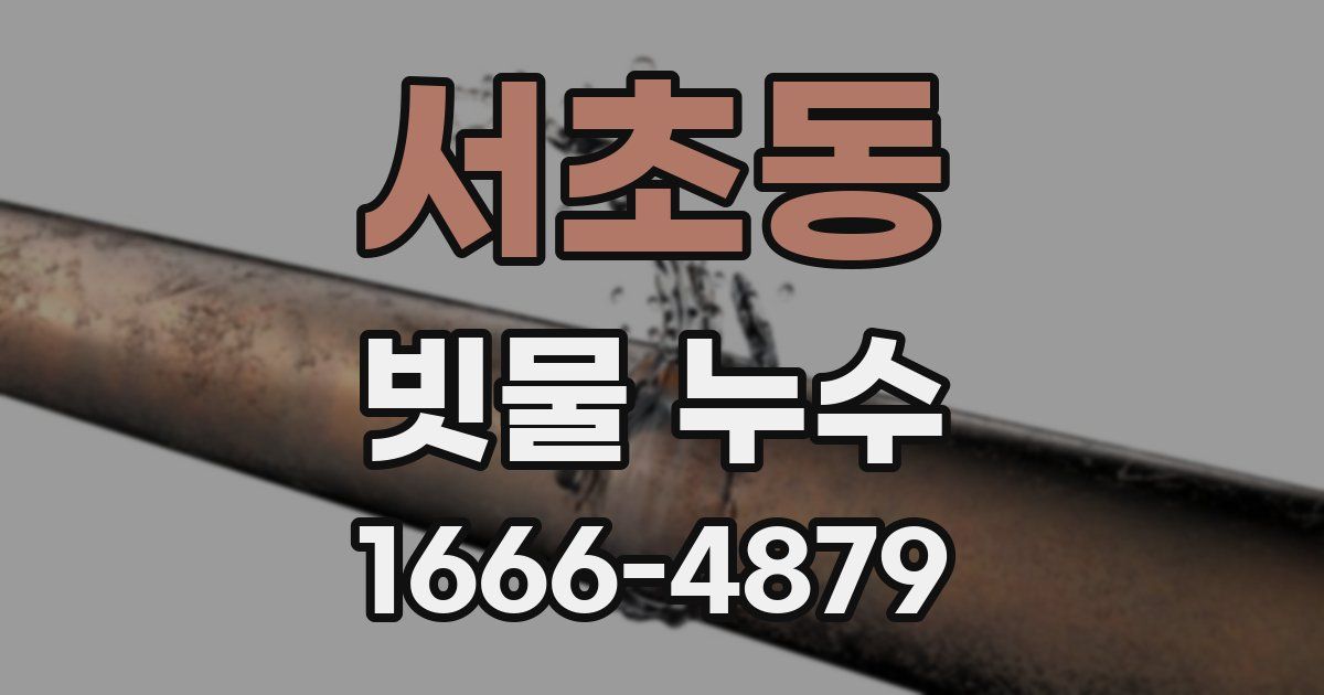 서초동 빗물 누수