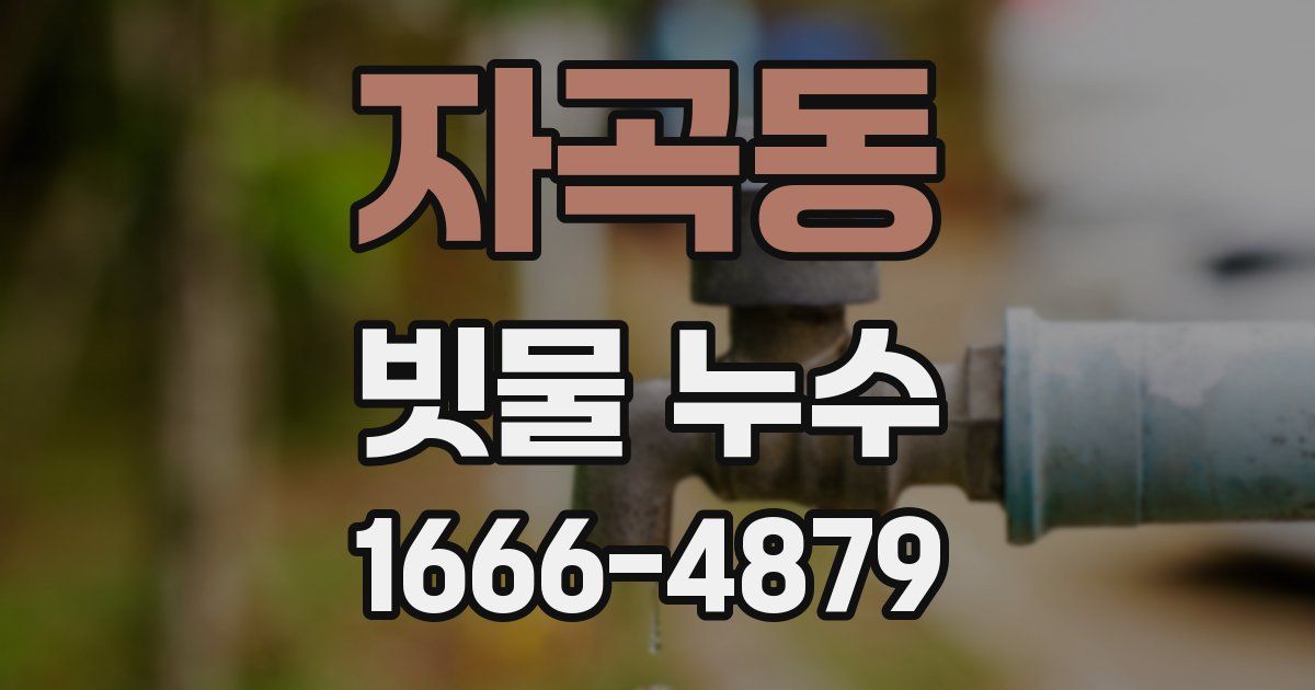 자곡동 빗물 누수
