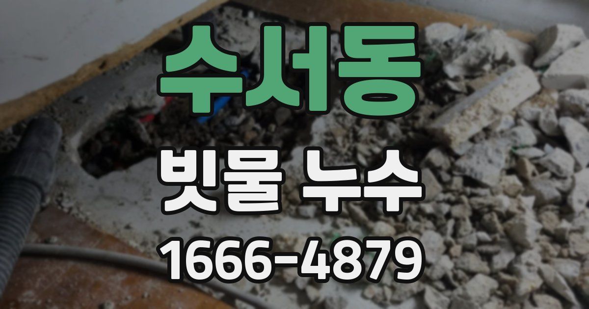 수서동 빗물 누수