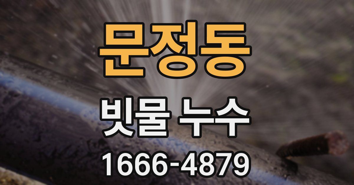 문정동 빗물 누수
