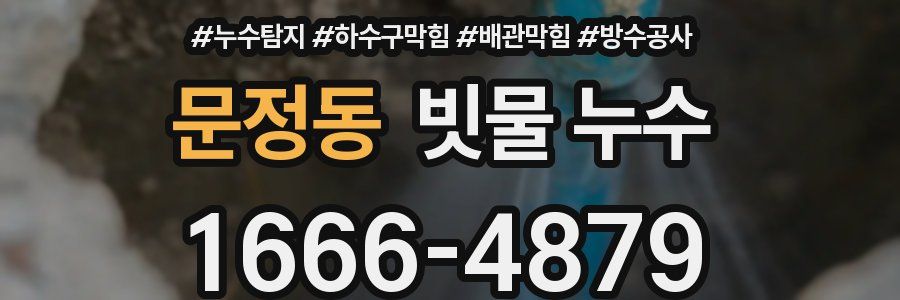 문정동 빗물 누수
