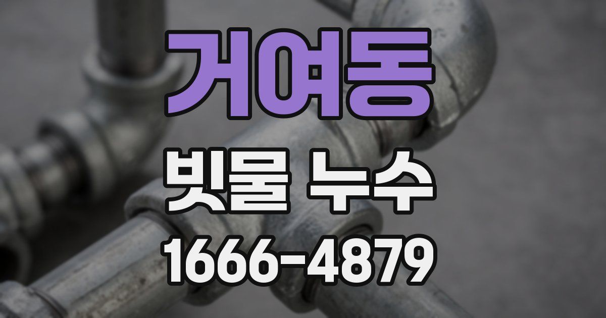 거여동 빗물 누수