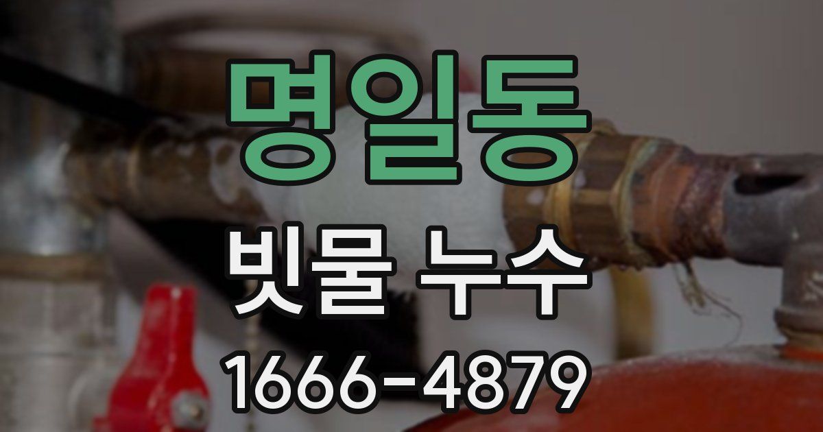 명일동 빗물 누수