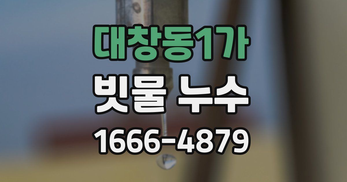 대창동1가 빗물 누수
