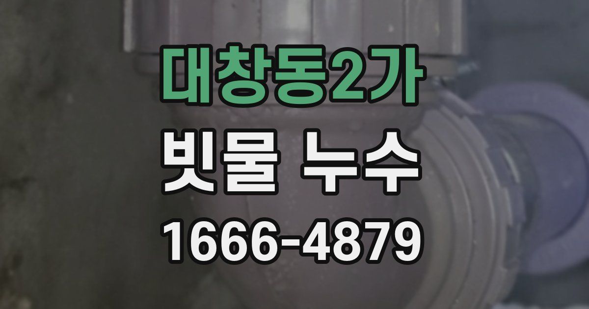 대창동2가 빗물 누수