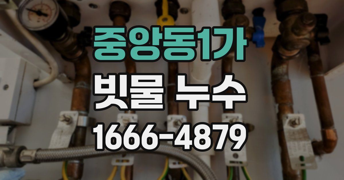 중앙동1가 빗물 누수