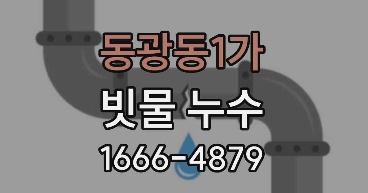 동광동1가 빗물 누수