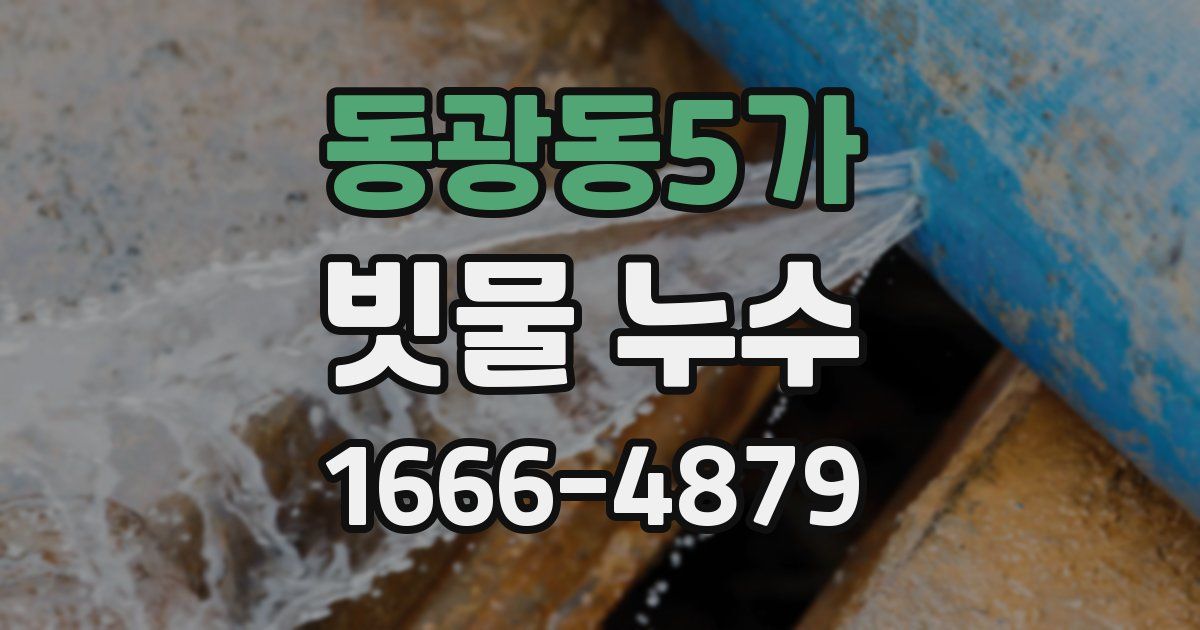 동광동5가 빗물 누수