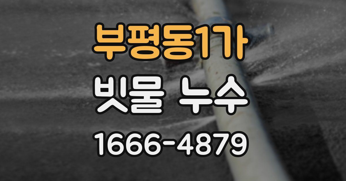 부평동1가 빗물 누수