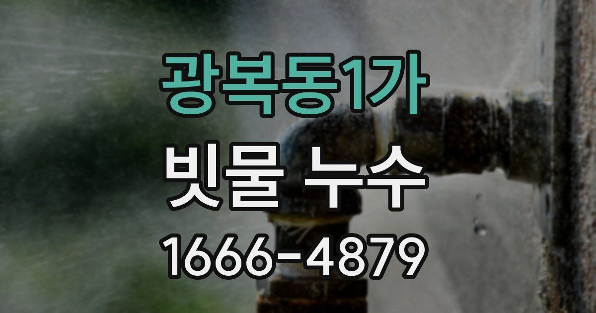 광복동1가 빗물 누수