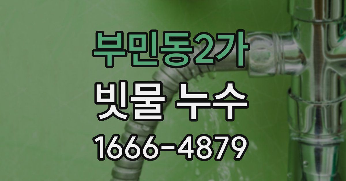 부민동2가 빗물 누수