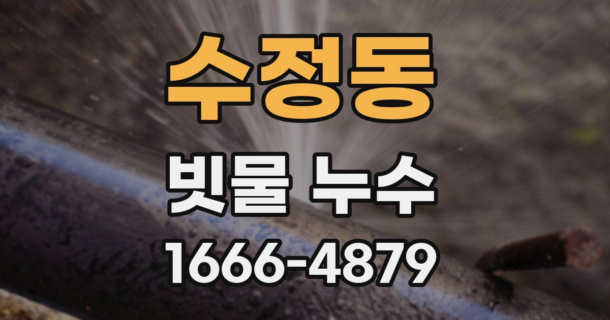 수정동 빗물 누수