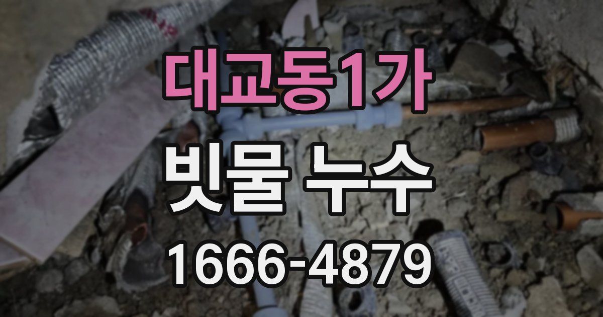 대교동1가 빗물 누수
