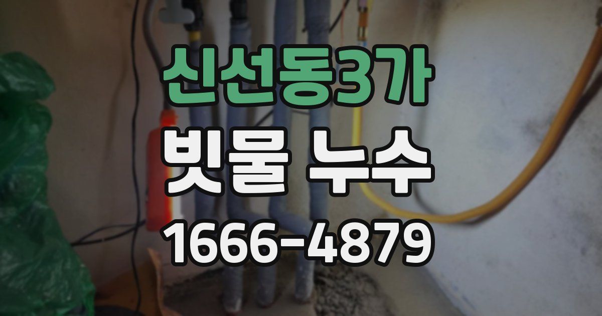 신선동3가 빗물 누수