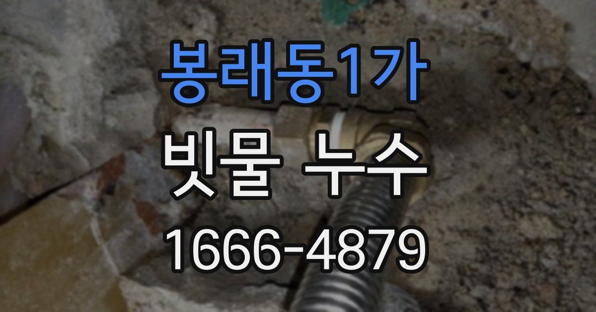 봉래동1가 빗물 누수