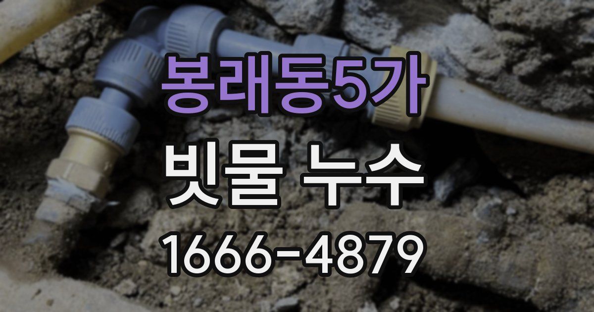 봉래동5가 빗물 누수