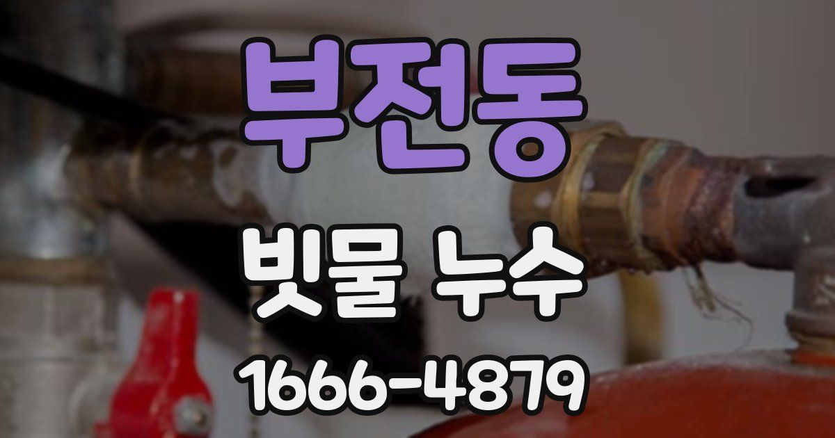 부전동 빗물 누수