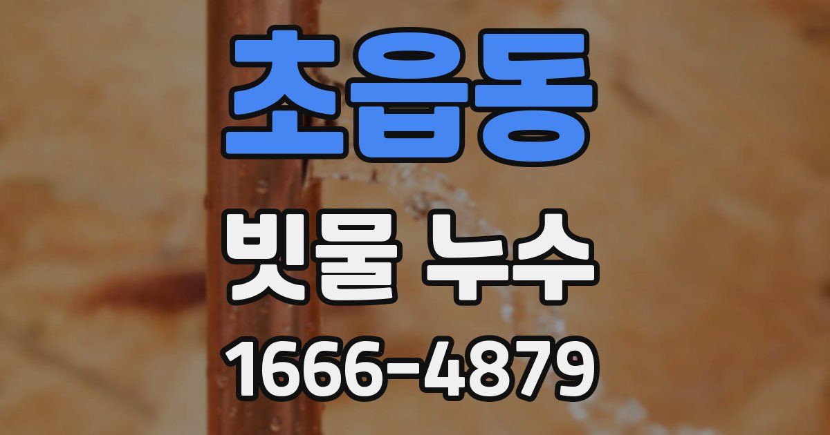 초읍동 빗물 누수