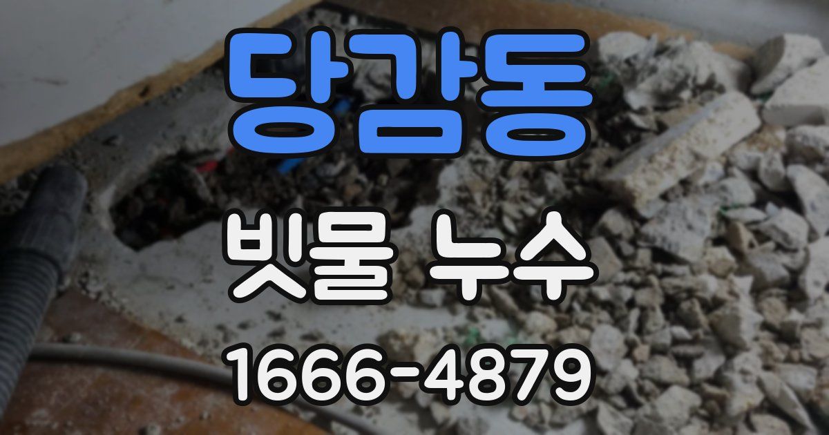 당감동 빗물 누수