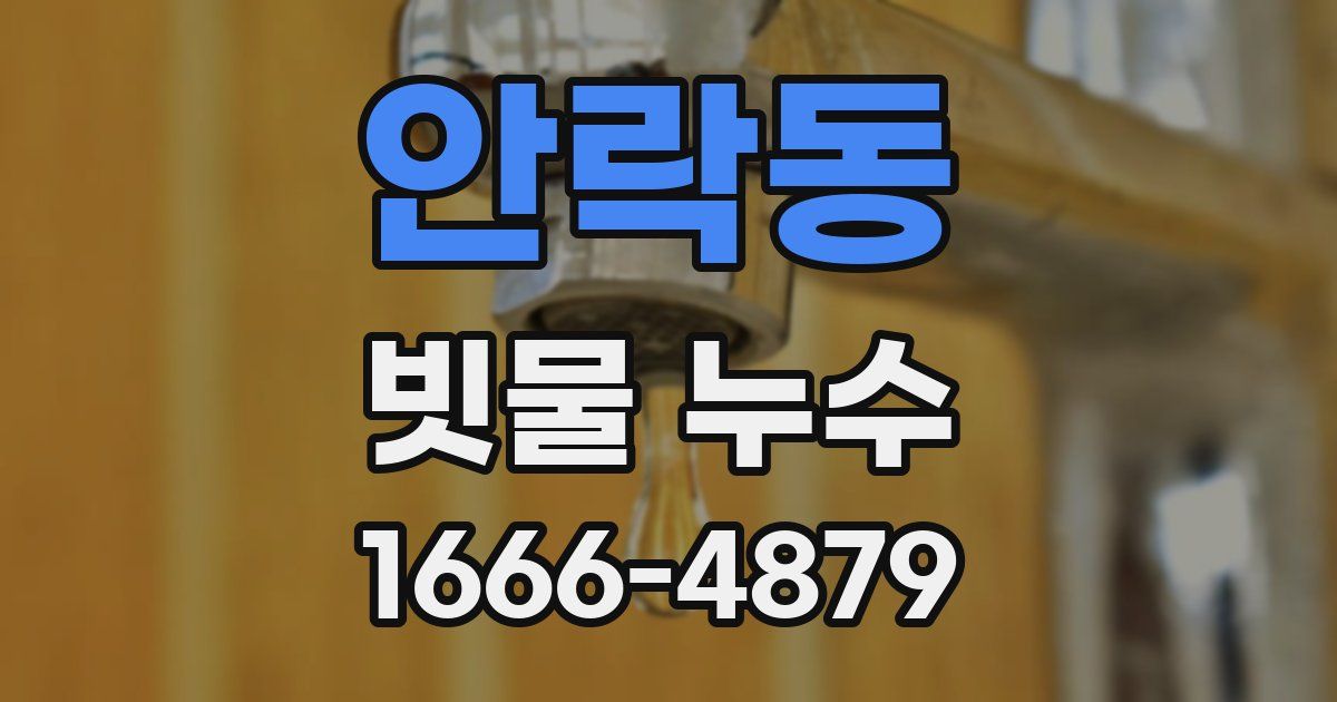 안락동 빗물 누수