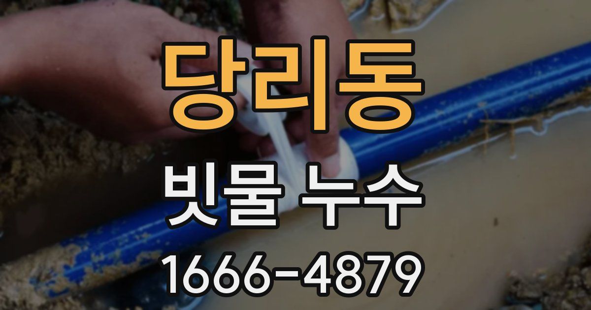 당리동 빗물 누수