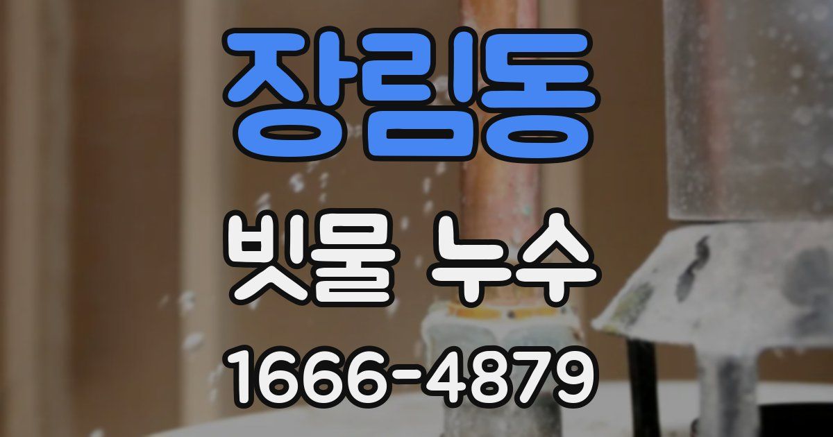 장림동 빗물 누수