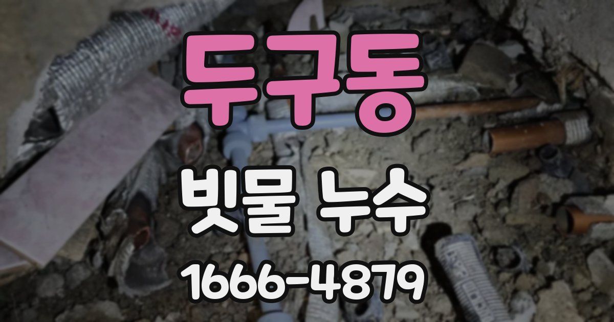 두구동 빗물 누수